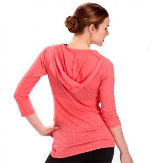 New Balance Vibe Mock Wrap Hoodie Tunic with Pink Ribbon