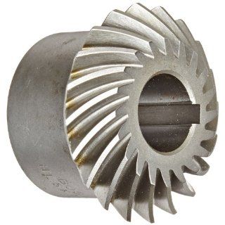 Boston Gear HLSK103YL Spiral Miter Gear, 35 Degree Spiral Angle, 11 Ratio, 0.750" Bore, 10 Pitch, 20 Teeth, Steel with Hardened Teeth