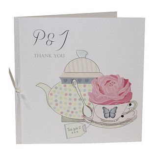 10 personalised vintage tea thank you cards by dreams to reality design ltd