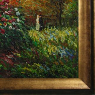 Tori Home Monet The Artists Garden Hand Painted Oil on Canvas Wall