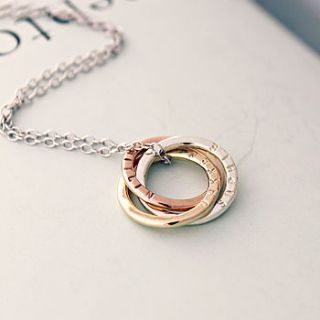 personalised 9ct gold russian ring necklace by posh totty designs boutique