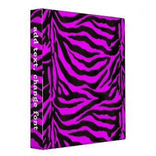 Hot Pink Zebra Texture Binder