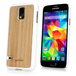 BoxWave True Bamboo Minimus Samsung Galaxy S5 Case, Genuine Bamboo Wood Backing Shell Case Cover with Durable Plastic Edges with Smooth Matte Finish (Winter White) Cell Phones & Accessories
