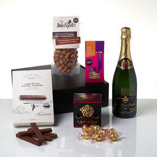 the champagne and chocolate lover's hamper by whisk hampers