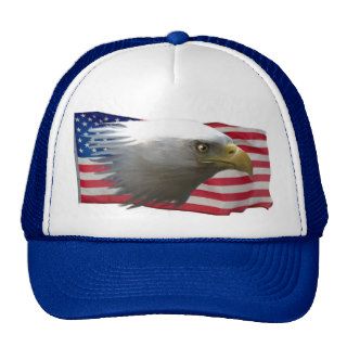 Bald Eagle & USA Flag Patriotic Hat