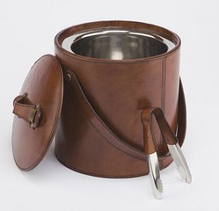 leather ice bucket by life of riley