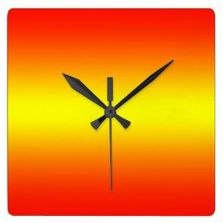 Yellow to Red Gradient   Customized Template Blank Clock