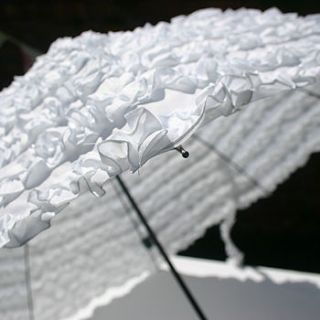 vintage style ivory wedding parasol by the brolly shop
