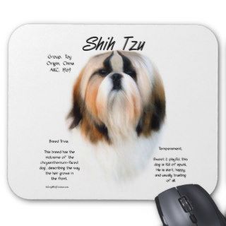 Shih Tzu History Design Mouse Pad