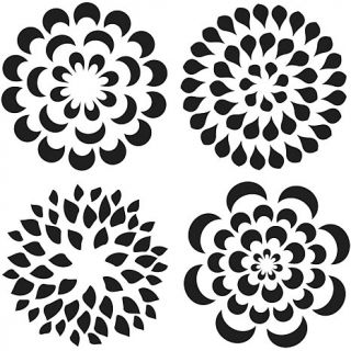 Crafters Work12" x 12" Plastic Template   Mums
