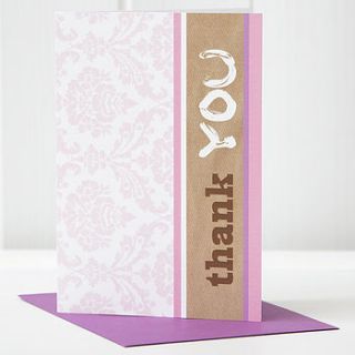 pack of six girl 'thank you' cards by ella & otto