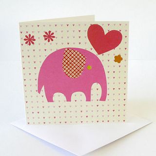 ellie elephant greetings card by lov li