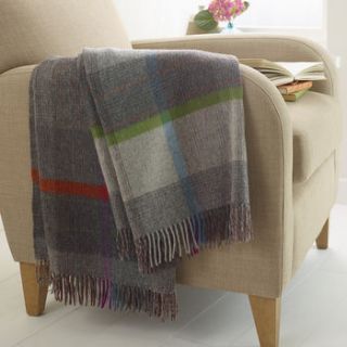 patchwork merino wool throw by the wool room