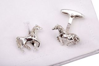 sterling silver horse cufflinks by simon kemp jewellers