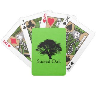 Oak Tree Silhouette Bicycle Playing Cards