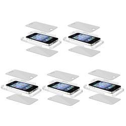 Full Body and Edge Screen Protector for Apple iPhone 4 AT&T (Set of 5) BasAcc Cases & Holders