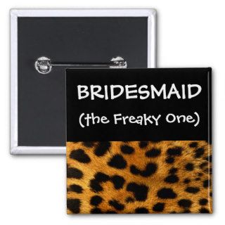 Leopard Print Bridesmaid Button