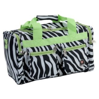 Rockland 19 Duffle Bag   Lime Zebra