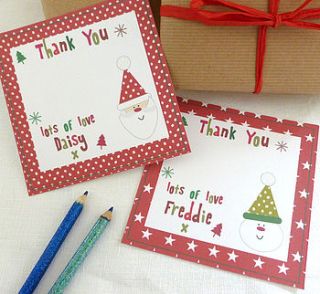 personalised christmas thank you cards by tillie mint