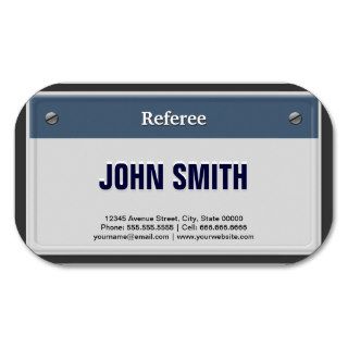 Referee Cool Car License Plate Business Card Template