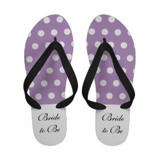 Bride to Be Flip Flops   Purple and White