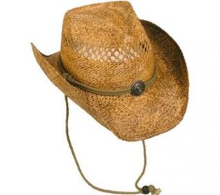 CoV Ver Coffee Stained Raffia Western Style Hat Sun Hats