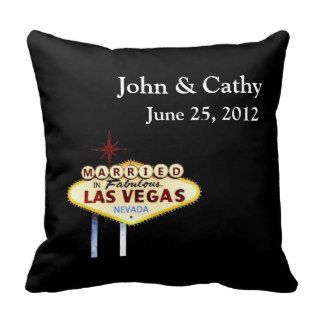 MARRIED In Las Vegas Personalized American MoJo Pi Pillow