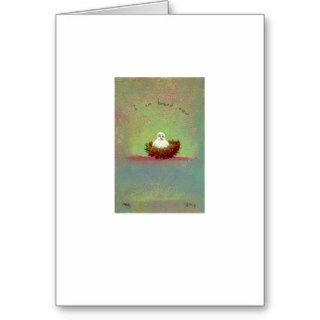 Titled  Tiny Art #536 (Brand New Bird) Greeting Card