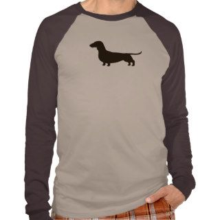 Wiener Dog Silhouette (Short Haired Dachshund) T Shirts