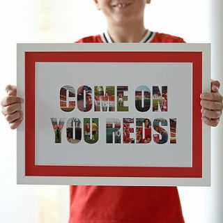 personalised framed football photograph print by imagine photowords & craft kits