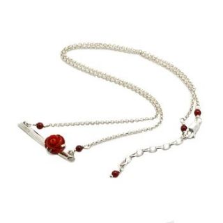 small rose branch necklace by claire hart design