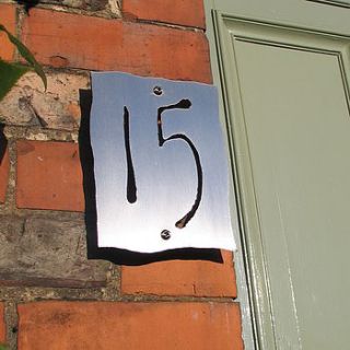 bespoke stainless steel house number by sculpsteel