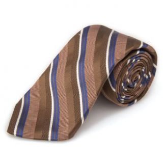 Robert Talbott Men's Best Of Class Stripe Woven Silk Blend Tie One Size Brown & Blue at  Mens Clothing store Neckties