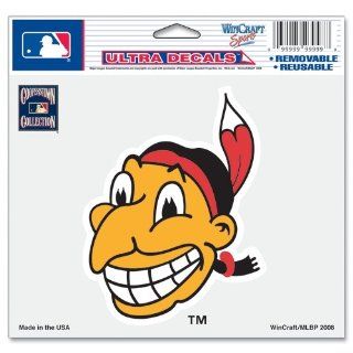 Cleveland Indians Official MLB 4.5"x6" Car Window Cling Decal  Sports Fan Decals  Sports & Outdoors