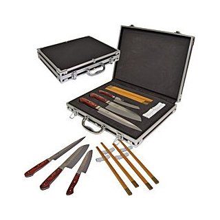 3 Knife Sushi Set in Hard Carrying Case Sports & Outdoors