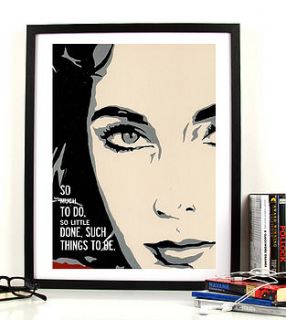 liz taylor quote art print or canvas by i love art london