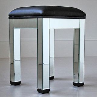 plain mirrored dressing table stool by out there interiors