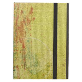 Red and Green Paint on Vintage Wallpaper Abstract iPad Cases