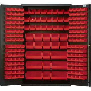 Quantum Storage Cabinet With 171 Bins — 48in. x 24in. x 78in. Size  Storage Bin Cabinets