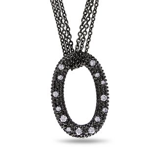 Miadora Sterling Silver 1/5ct TDW Diamond Necklace (G H, I1 I2) Miadora Diamond Necklaces