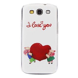 Rayshop   Love of Piggy Pattern Hard Case for Samsung Galaxy S3 I9300 Cell Phones & Accessories