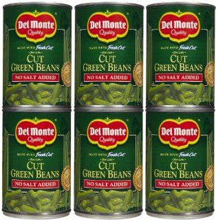 Del Monte No Salt Added Cut Green Beans 14.5 oz  Green Beans Produce  Grocery & Gourmet Food
