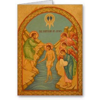 Baptism Of Jesus Greeting Cards