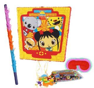 Ni Hao, Kai Lan 19" Pull String Pinata Party Pack Including Pinata, Pinata Candy and Toy Filler, Buster and Blindfold Toys & Games