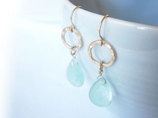 precious stone teardrop earrings by lily & joan