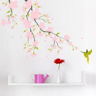 pink blossom colour wall sticker by spin collective
