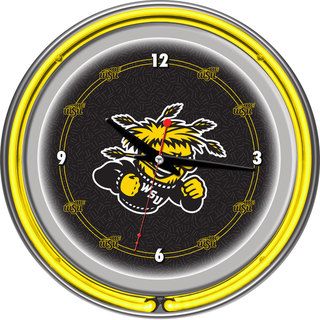 NCAA Wichita State University Neon Clock Trademark Games Clocks