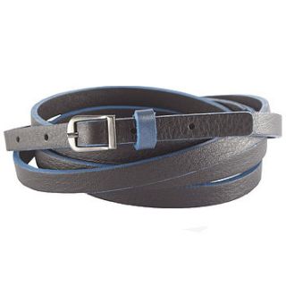 leather painted edge double belt by lowie