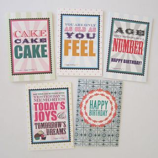 typographic birthday card by love faith and hope