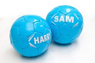 hand stitched personalised coloured football by name your ball